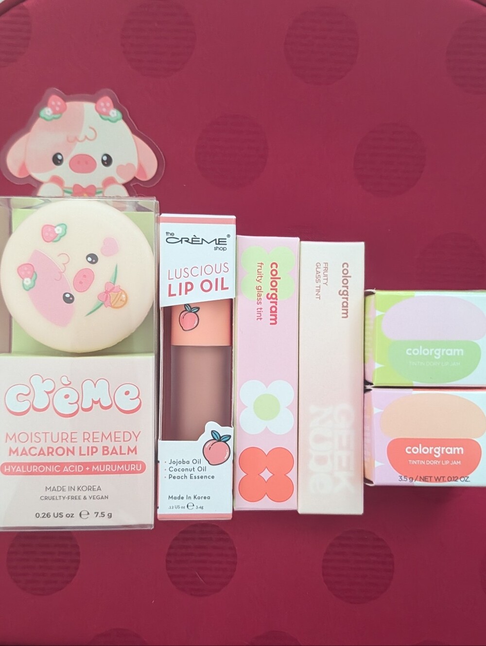Lip Oil & Lip Gloss - Bundle Of The Creme Shop Lip Oil & Colorgram Gloss